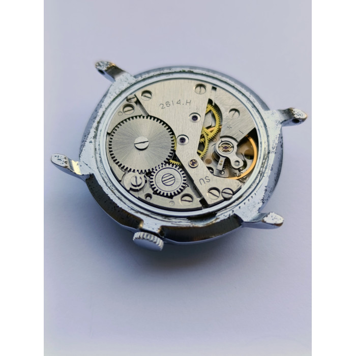 Vintage Raketa Watch 2614.H Caliber 19 Jewels – Petrodvorets USSR 1980s Mechanical Men’s Wristwatch