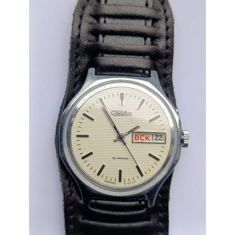 Slava Soviet Watch Cal. 2428 Second Moscow Watch Factory Made in USSR 1980s Slava Soviet Watch Cal. 2428 Second Moscow Watch Factory Made in USSR 1980s