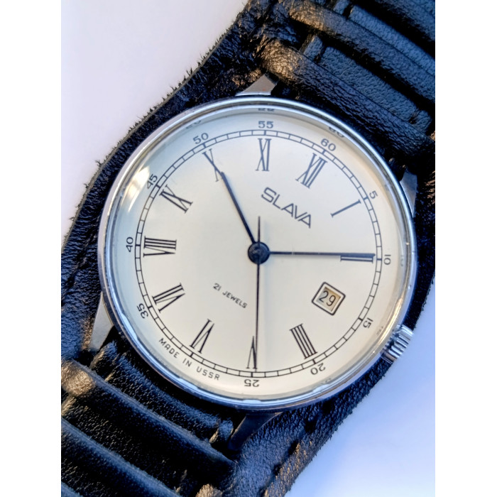Vintage Slava Watch 1970s USSR – Caliber 2414, 21 Jewels
