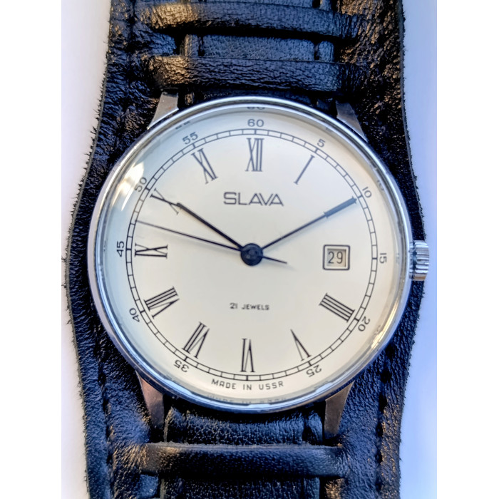 Vintage Slava Watch 1970s USSR – Caliber 2414, 21 Jewels