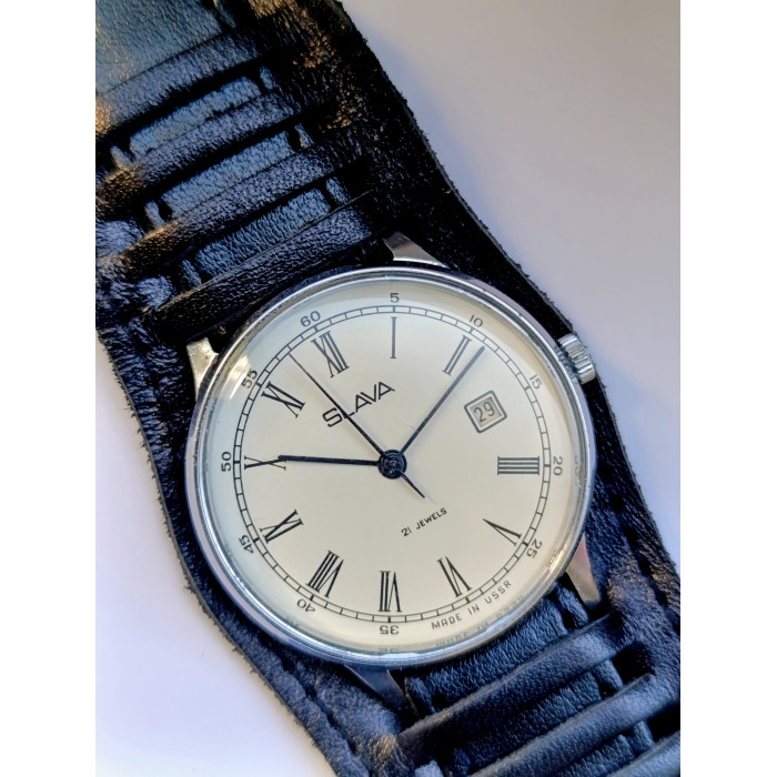Vintage Slava Watch 1970s USSR – Caliber 2414, 21 Jewels