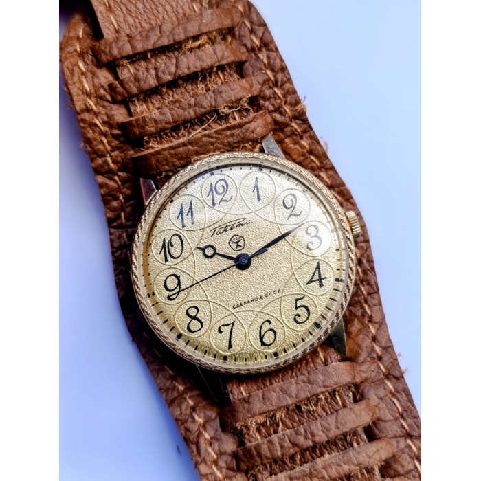 Vintage Raketa USSR Watch Cal. 2609.HA – 1980s Gold-Plated Soviet Mechanical Watch