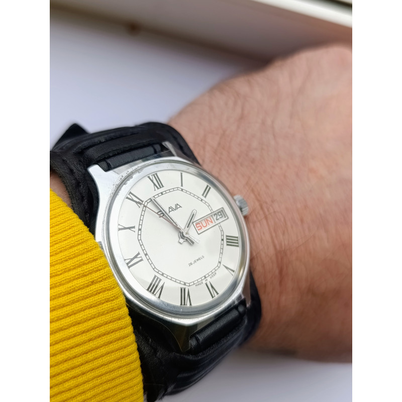 Rare Slava 2428 Mechanical Watch from USSR – 26 Jewels Movement, Dual Calendar, Authentic Soviet Men’s Wristwatch Rare Slava 2428 Mechanical Watch from USSR – 26 Jewels Movement, Dual Calendar, Authentic Soviet Men’s Wristwatch