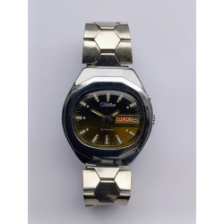 Rare Slava 2428 USSR Mechanical Watch – All Original, Faceted Chrome Case, 26 Jewels