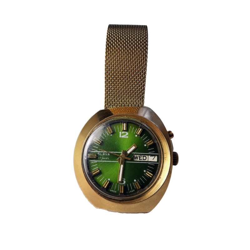 Slava Asymmetry Original Soviet Wristwatch Cal. 2427 Very Rare Soviet Watch Slava Asymmetry Original Soviet Wristwatch Cal. 2427 Very Rare Soviet Watch