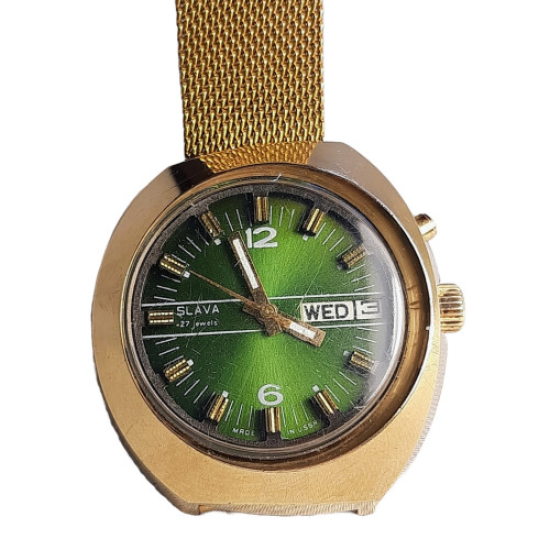 Slava Asymmetry Original Soviet Wristwatch Cal. 2427 Very Rare Soviet Watch Slava Asymmetry Original Soviet Wristwatch Cal. 2427 Very Rare Soviet Watch