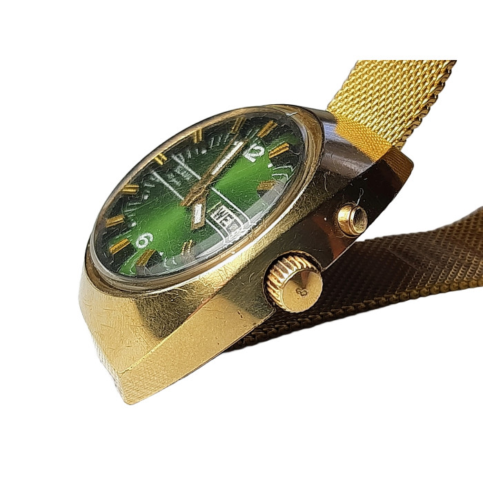 Slava Asymmetry Original Soviet Wristwatch Cal. 2427 Very Rare Soviet Watch