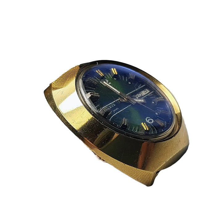 Slava Asymmetry Original Soviet Wristwatch Cal. 2427 Very Rare Soviet Watch
