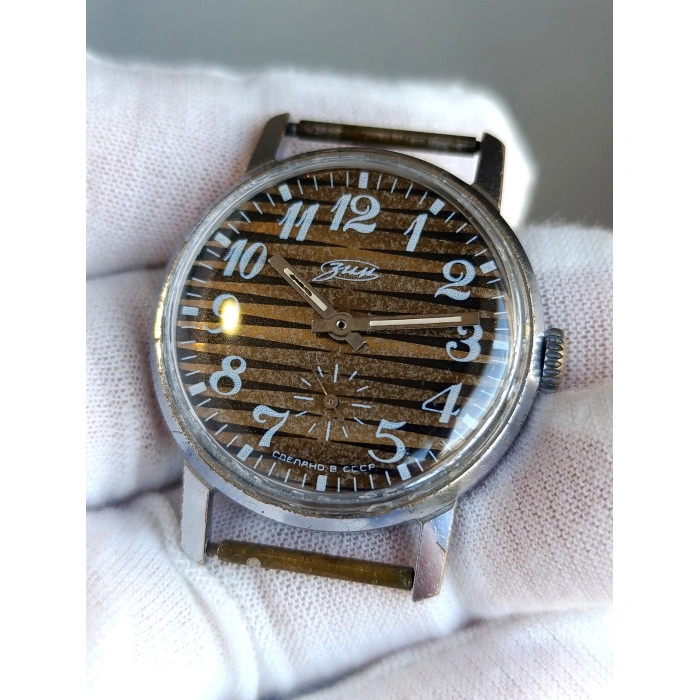 Vintage ZIM Soviet Watch Cal. 2602 Striped Dial USSR 1980s Mechanical