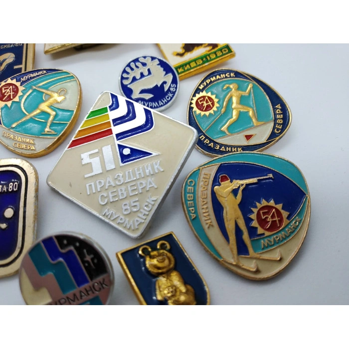 A set of Soviet sports pins Olympiad 80 Various sports and others