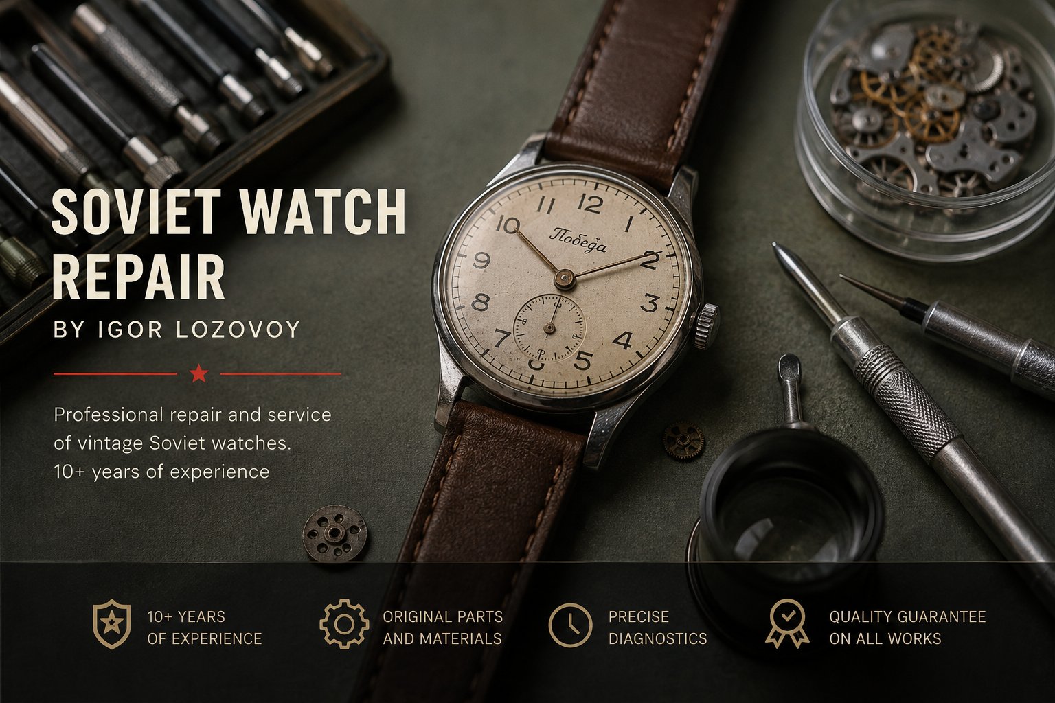 Soviet Watch Repair & Restoration — Repair, restoration and sourcing of Soviet mechanical watches
